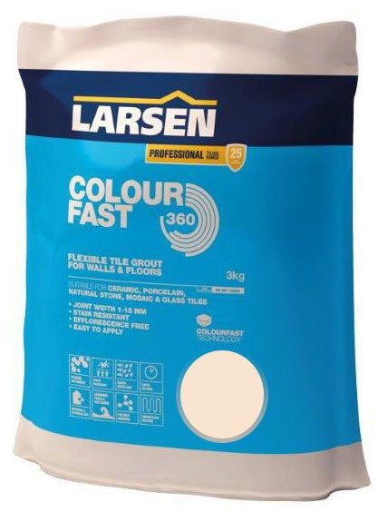 Colour Fast 360 Flexible Wall & Floor Grout Ivory 3kg - Luxury Tiles UK