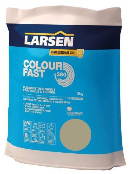 Colour Fast 360 Flexible Wall & Floor Grout Limestone 3kg - Luxury Tiles UK