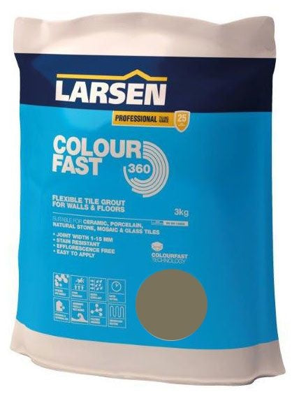 Colour Fast 360 Flexible Wall & Floor Grout Taupe 3kg - Luxury Tiles UK