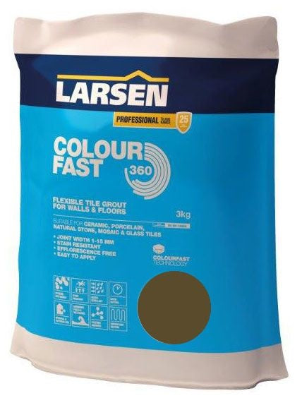 Colour Fast 360 Flexible Wall & Floor Grout Walnut 3kg - Luxury Tiles UK