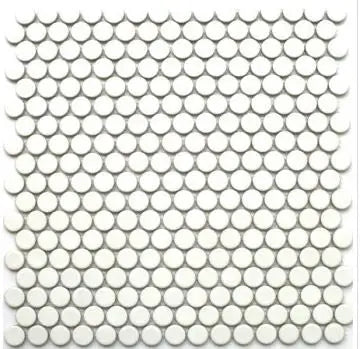 Cream Penny Mosaic Wall and Floor Tile 30.5cm x 30.5cm Luxury Tiles UK