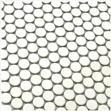 Cream Penny Mosaic Wall and Floor Tile 30.5cm x 30.5cm Luxury Tiles UK