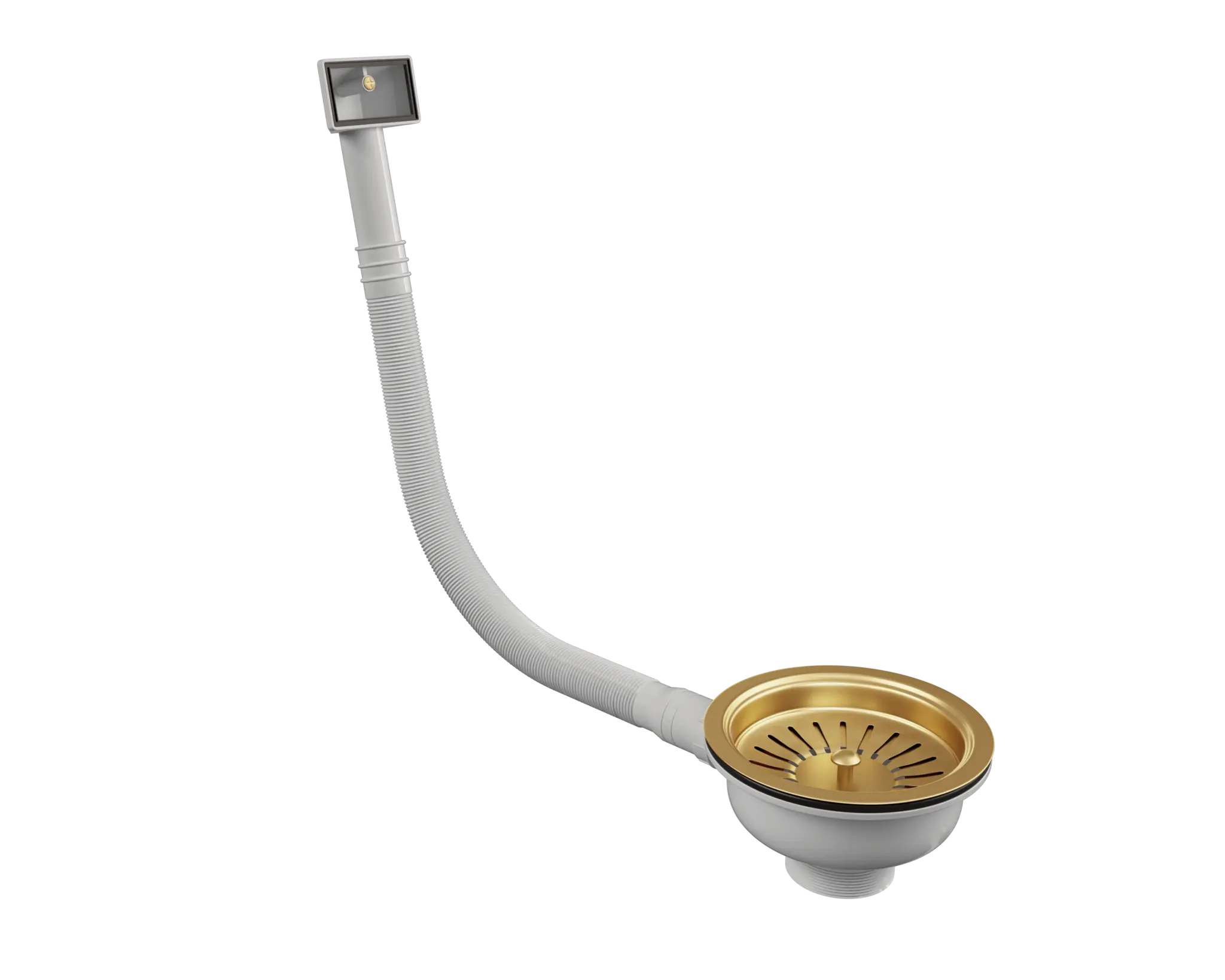 Ellsi Elite Gold Basket Strainer with Overflow Ellsi