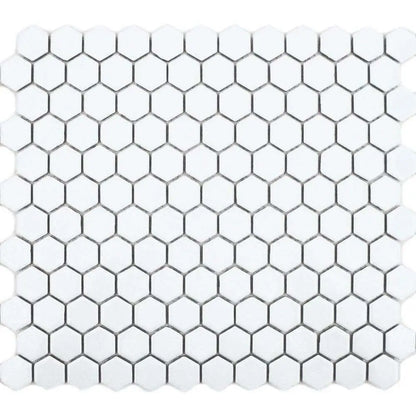 Microhex White Matt Mosaic Floor &amp; Wall tile Luxury Tiles