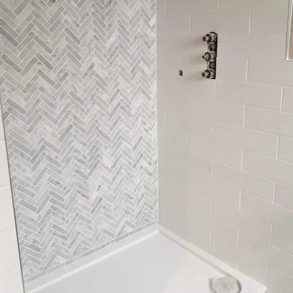 Long Island Marble Herringbone Mosaic Honed Ca&