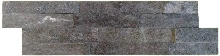 Quartzite Matt Black Split Face Effect Tile 360x100mm Verona