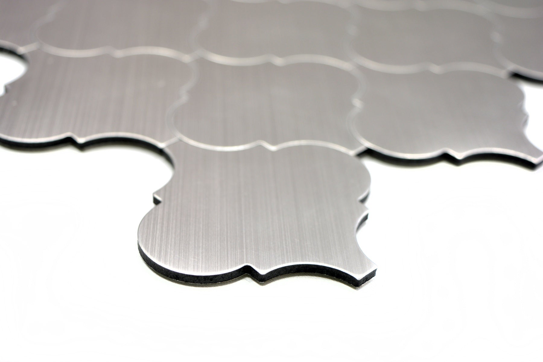 Self-adhesive mosaic tile silver