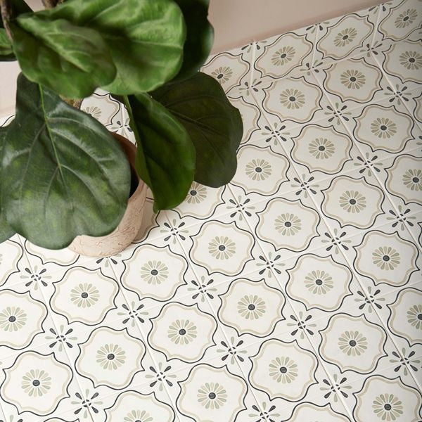 Florence Pattern Floor and wall Tile 123x123x8mm - Luxury Tiles UK