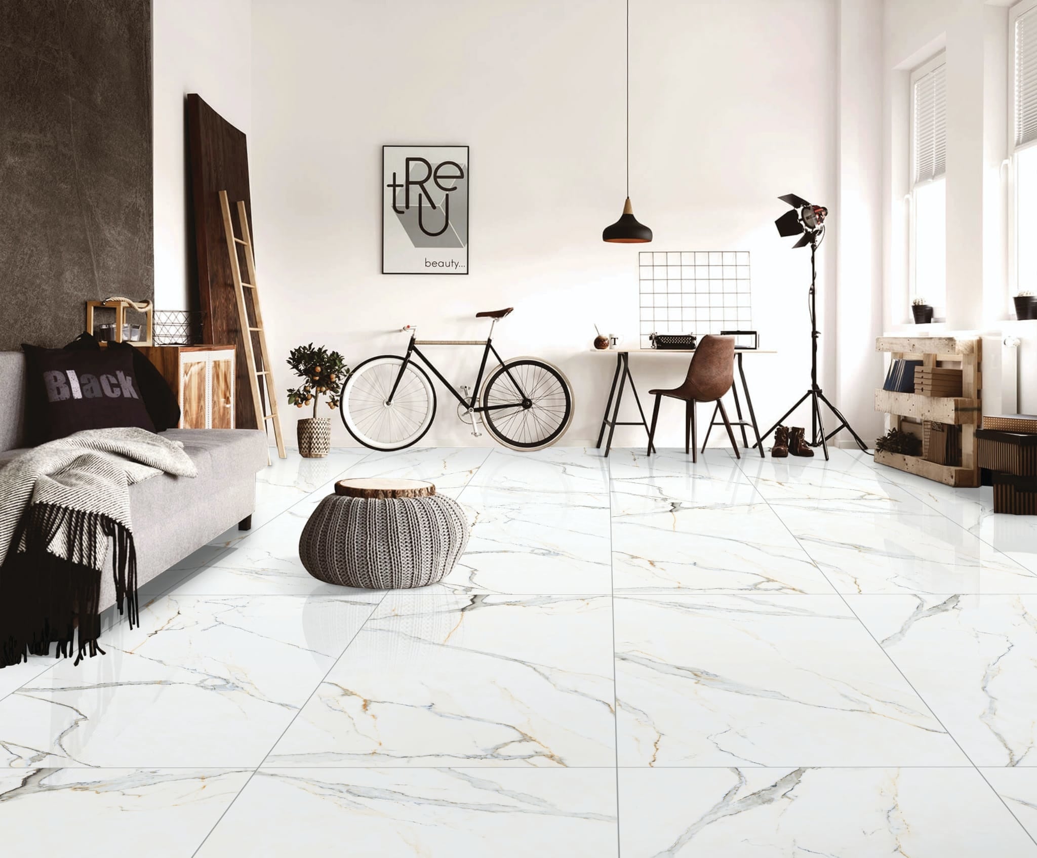 Dazzle Gold Carrara Wall & Floor Tile 120x60cm - Luxury Tiles UK