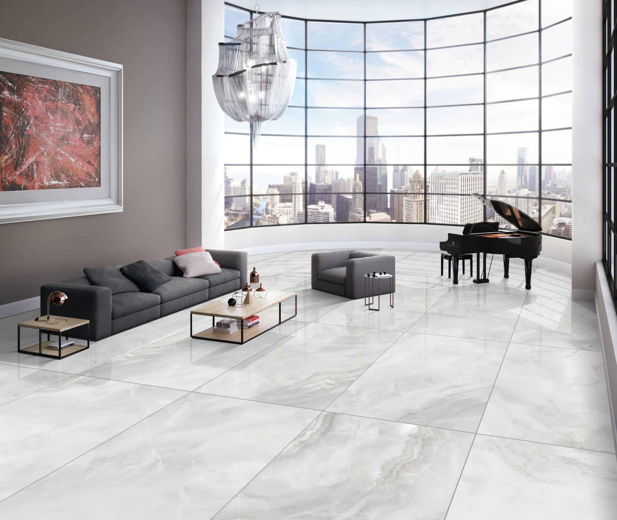 Dazzle Grey Onyx Wall & Floor Tile 120x60cm - Luxury Tiles UK