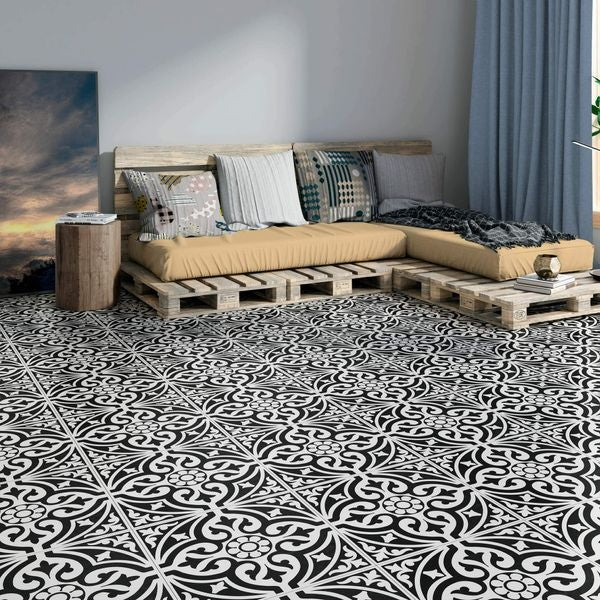 Devonstone Black Feature Floor 450x450mm - Luxury Tiles UK