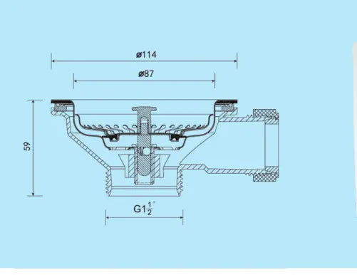 Ellsi Elite Copper Basket Strainer with Overflow Ellsi