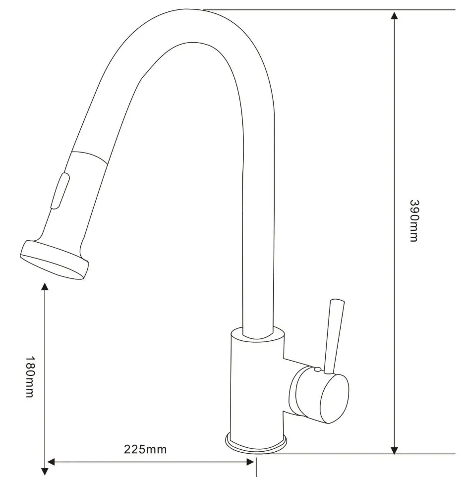 Ellsi Marino Chrome Pull Out Mixer Tap Ellsi