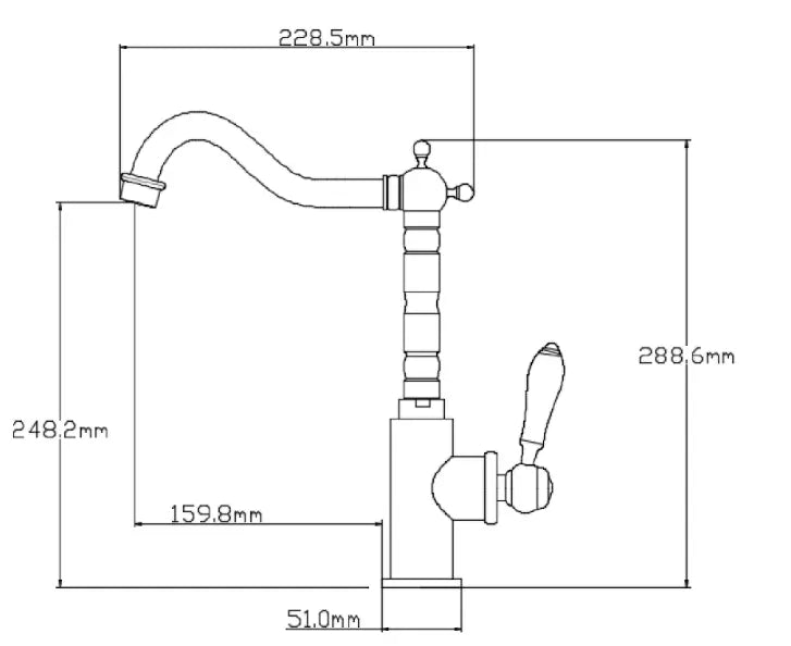 Ellsi Empire Traditional Gold Mixer Tap Ellsi