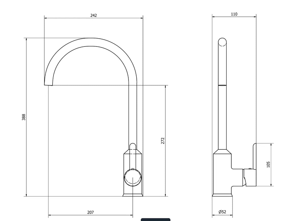 Ellsi Entice Black Mixer Tap Ellsi