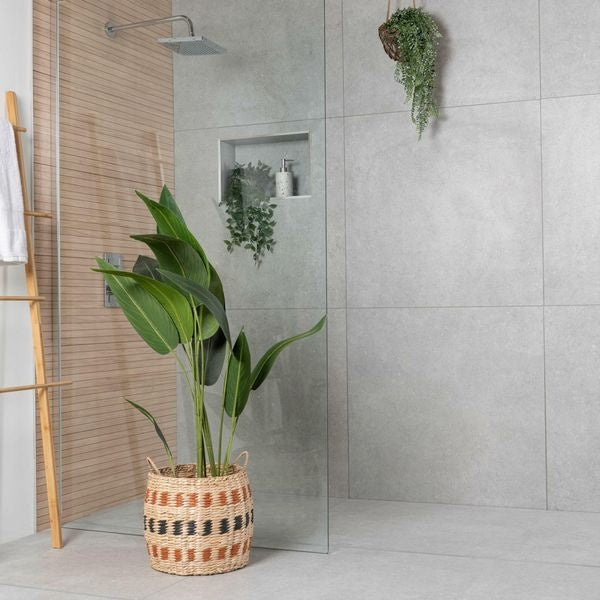 Driftwood Pale Grey Concrete-Style Tiles 80x80cm Tile - Luxury Tiles UK