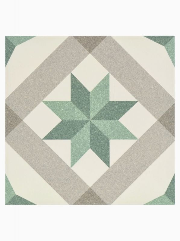 Yorkshire Green Pattern Floor and Wall Tile - Luxury Tiles UK