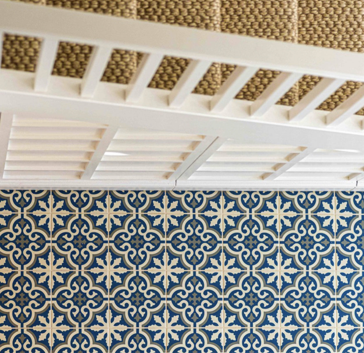 Manor House Blue Pattern Floor and Wall Tile - Luxury Tiles UK