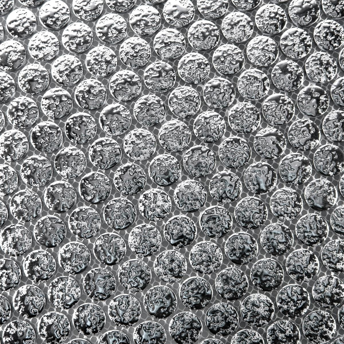 Button Ceramic Tile Ceramic Button Mosaic Tiles Meneksche Silver | Luxury Tiles UK