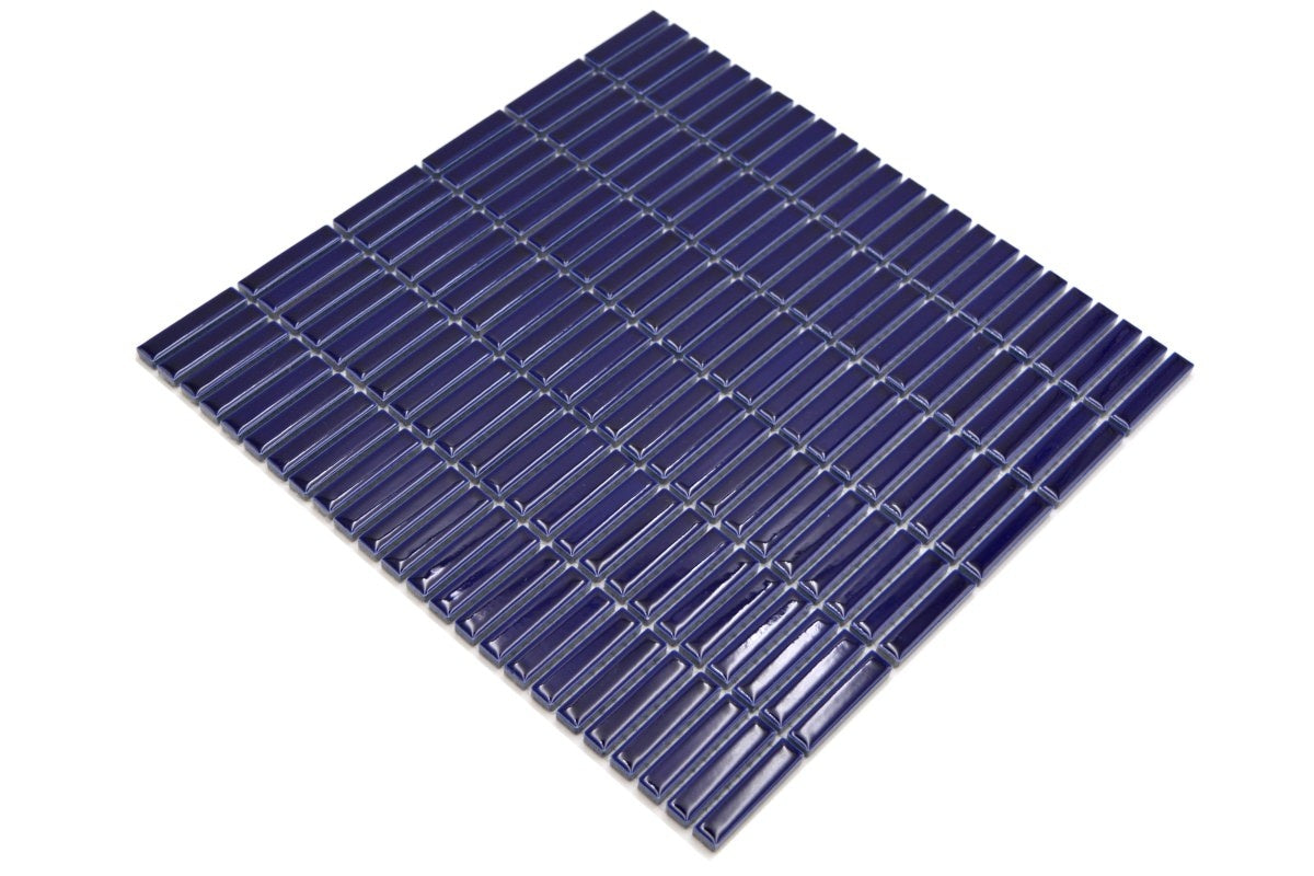 Electric Blue Kit Kat Mosaic Tile - Luxury Tiles UK