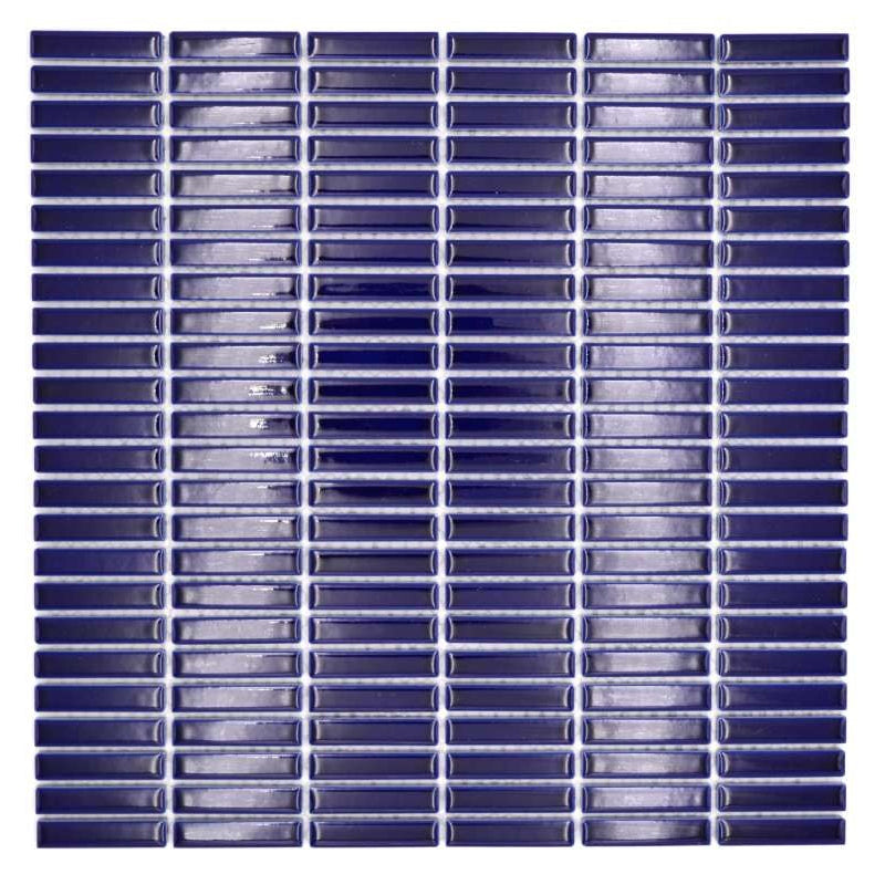 Electric Blue Kit Kat Mosaic Tile - Luxury Tiles UK