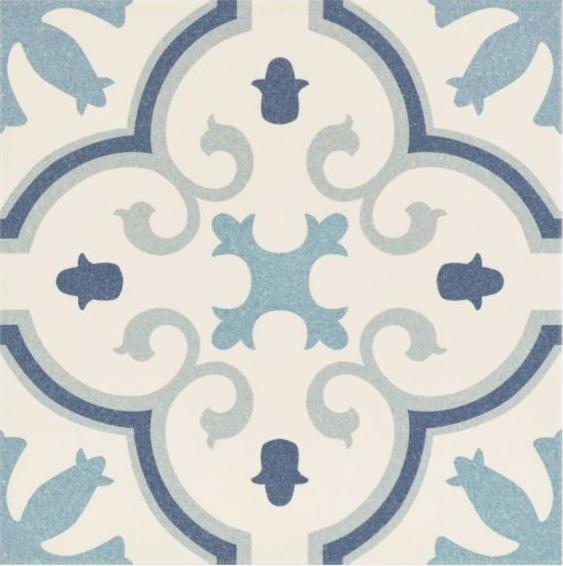 Wiltshire Blue Pattern Floor and Wall Tile - Luxury Tiles UK