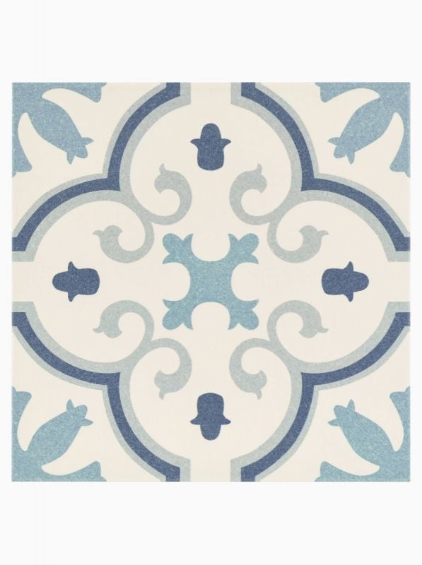 Wiltshire Blue Pattern Floor and Wall Tile