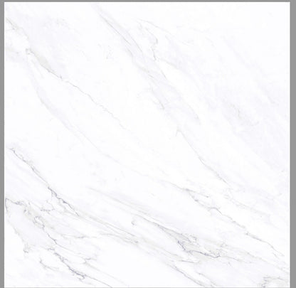 Calacatta Gloss Marble effect Porcelain tile 800x800mm