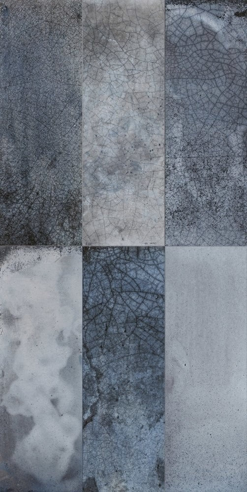 Denim Blue Textured Ceramic Wall Tile - Luxury Tiles UK