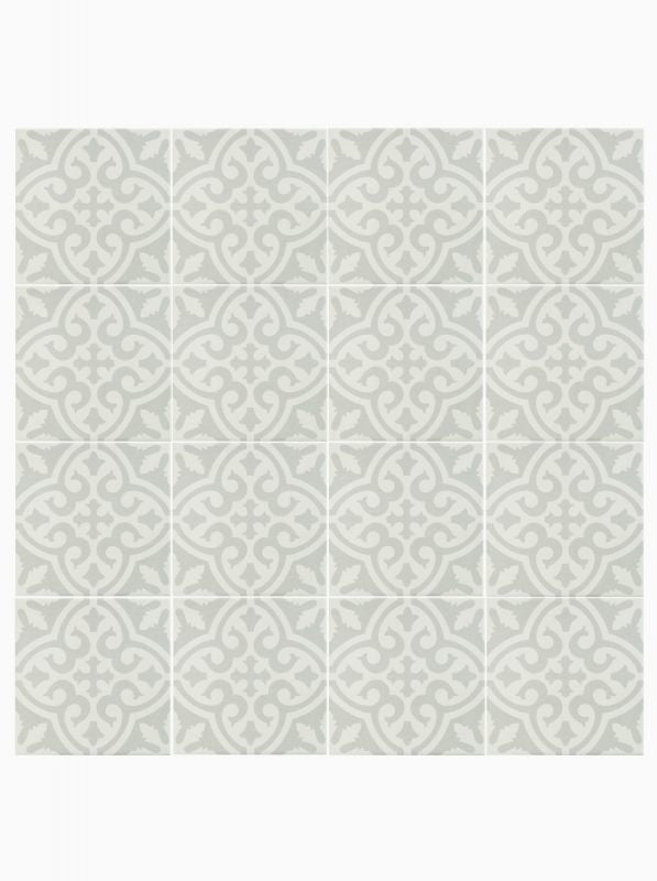 Victorian Soft Grey Pattern Tile - Luxury Tiles UK