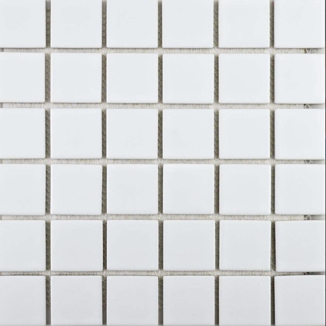 White Square Mosaic 300x300mm Tile