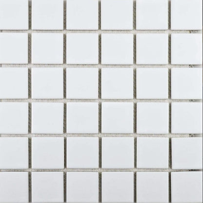 White Square Mosaic 300x300mm Tile