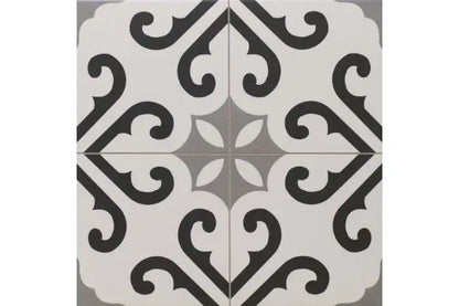 Nouvelle Grey Pattern floor and wall tile 450x450mm Luxury Tiles