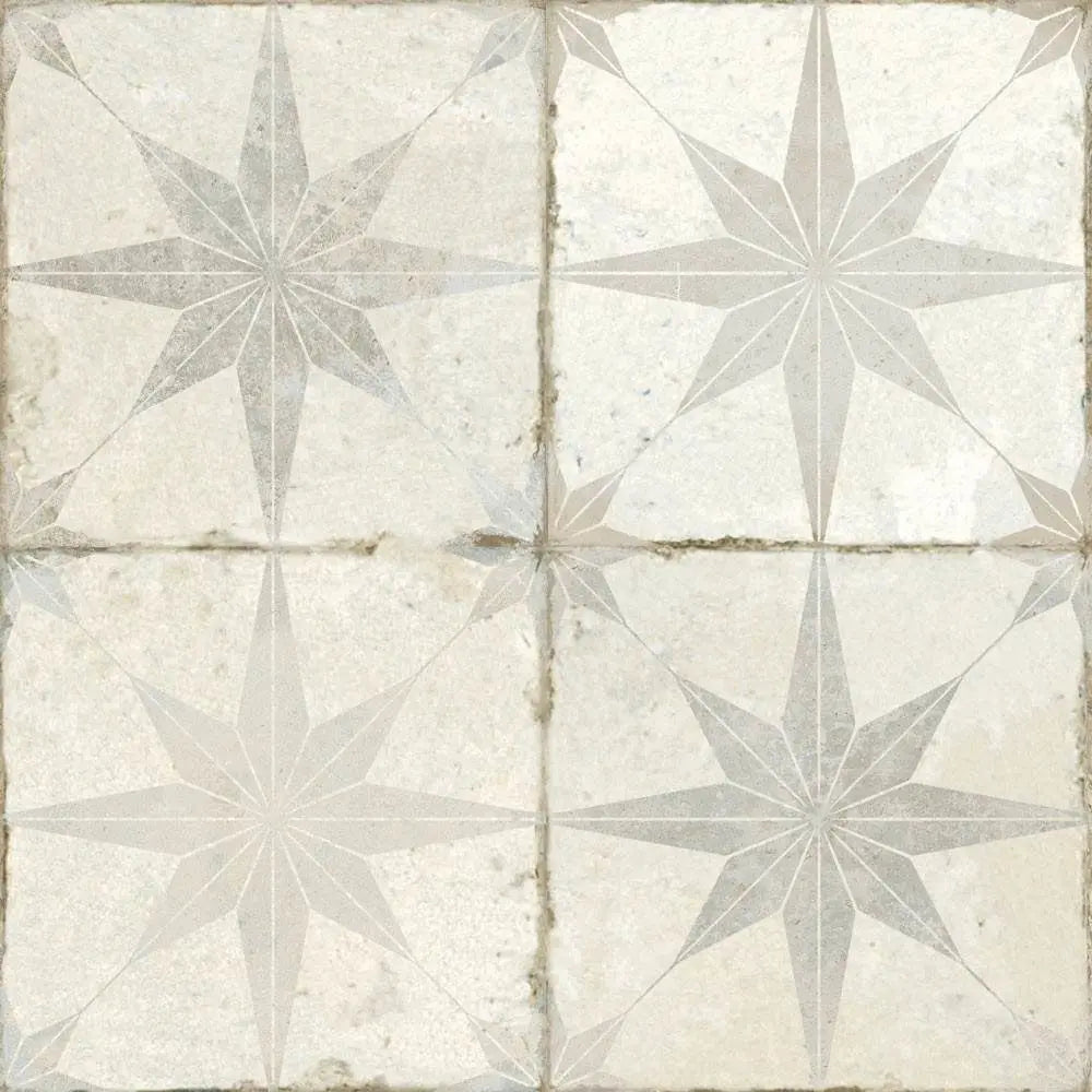 Astral Star grey patterned tiles 45 x 45cm Luxury Tiles