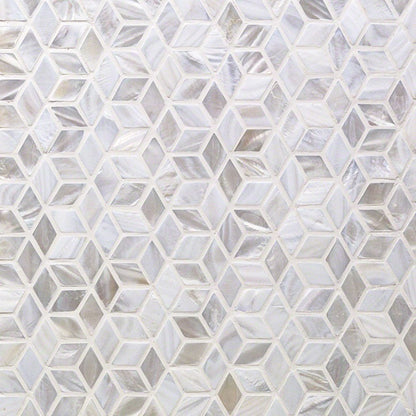 White Mother of Pearl Illusion Polished Mosaic Tile