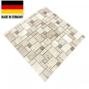 Cream Pebble Effect Stick and Peel Mosaic Tile 30cmx30cm Luxury Tiles