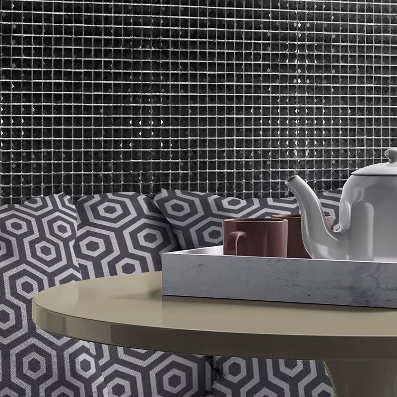 Black Diamond Optic Mosaic Tile - Luxury Tiles UK