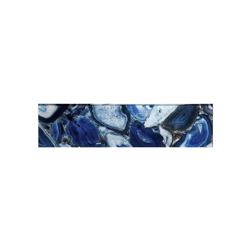 Seychelles Glass Blue 7.5x30cm Metro Tile Luxury Tiles