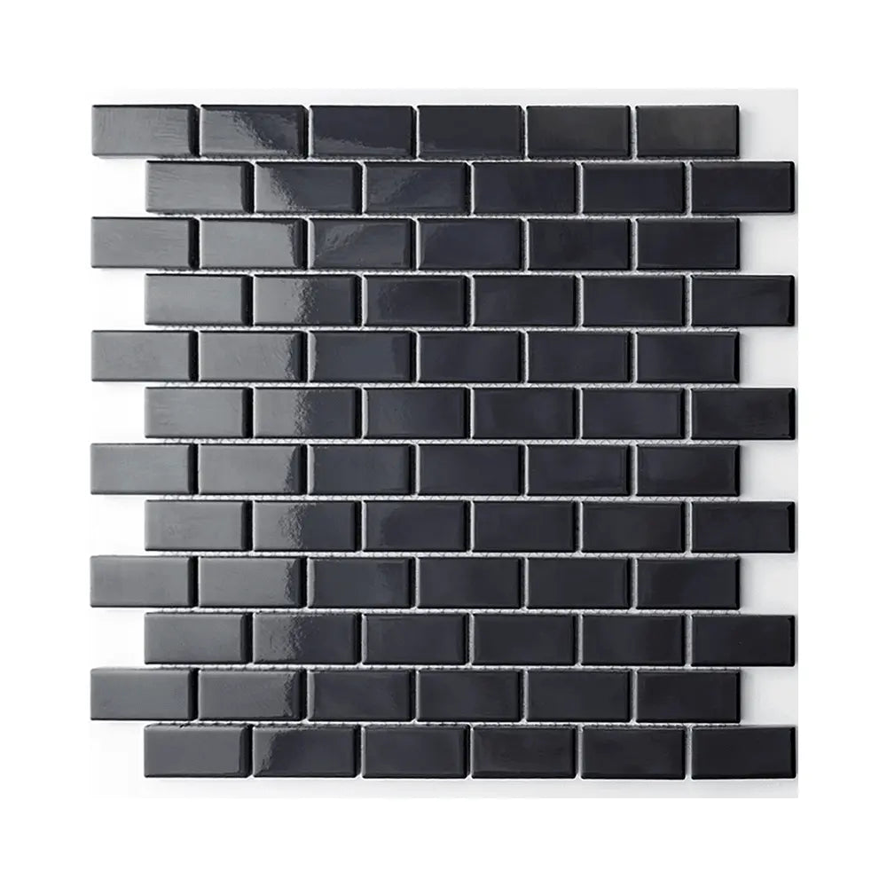 Jubilee Black Metro Mosaic Tile 300x300mm Luxury Tiles