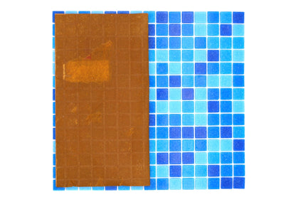 Pixel Pool Blue Dark Blend Mosaic Tiles 20x20