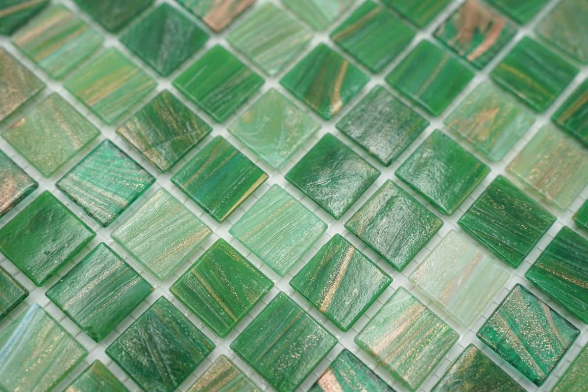 Green Sea Moss Mosaic Tile 305x305mm | Luxury Tiles UK