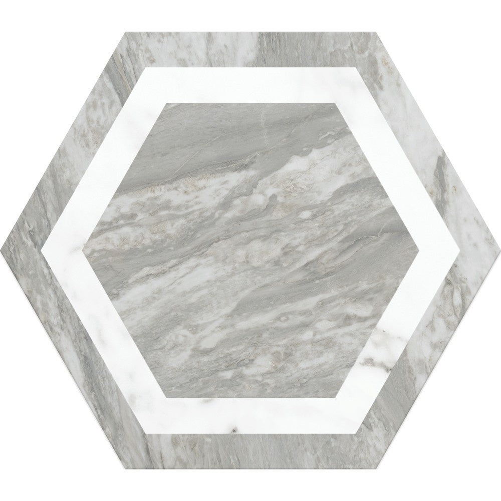 Chateau Décor Grey Hexagon Marble Tiles