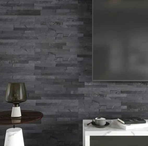 Split Face Grey Natural Slate Tiles 100x360mm - Luxury Tiles UK