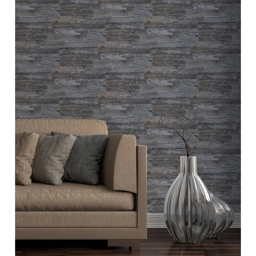 Deep Grey Wood Peel and Stick Self Adhesive Tile - Luxury Tiles UK