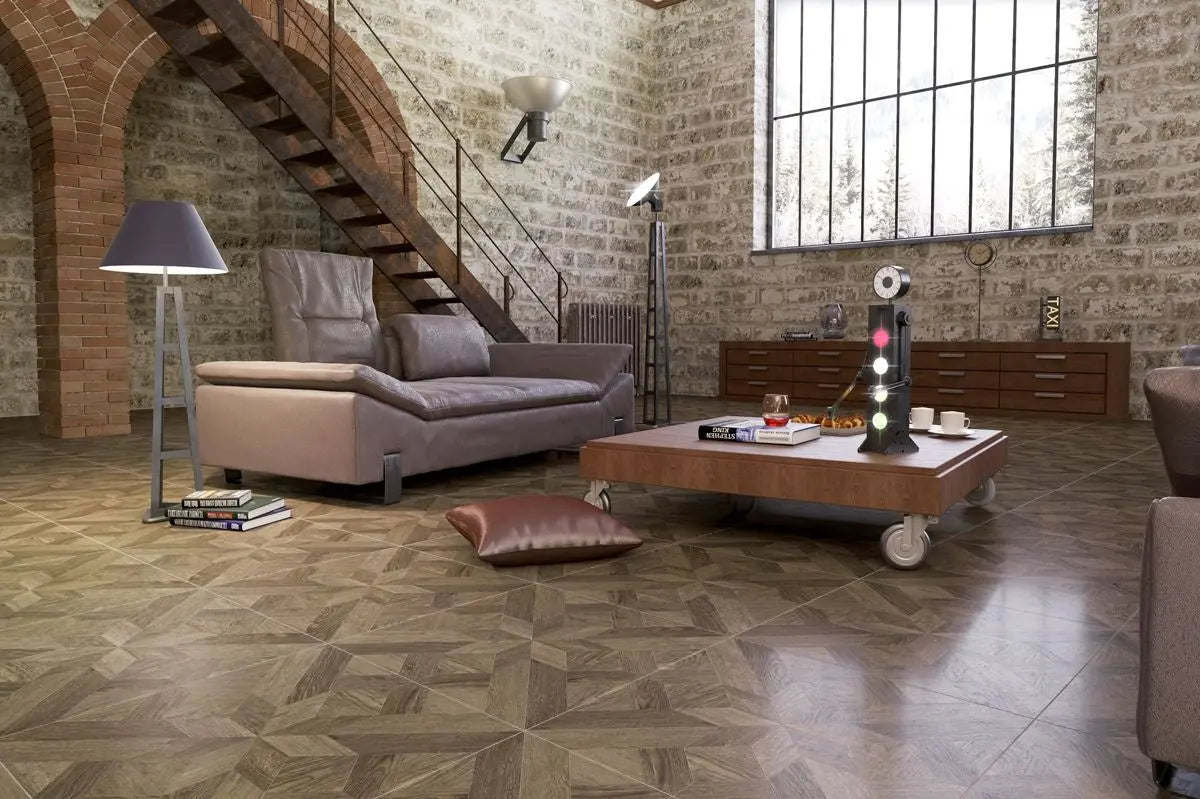 Parque Tiles Hampton Parquet Deep Natural Wood Effect 600 x 600mmTile