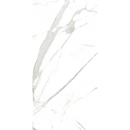 Belgravia Polished Statuario Marble Effect Tiles Floor &amp; Wall 600x600mm