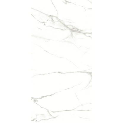 Belgravia Polished Statuario Marble Effect Tiles Floor &amp; Wall 120x60cm