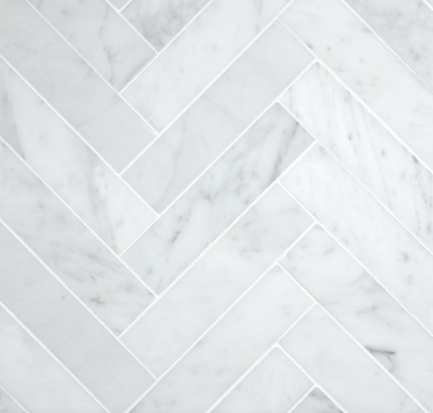 Marble Herringbone 100x300mm Matt Floor and Wall Tile - Luxury Tiles UK