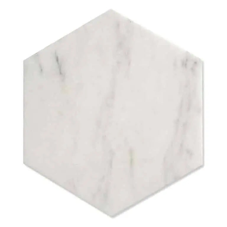 Hexagon Oyster Marble Effect 230x270mm Wall and Floor Tile - Luxury Tiles UK