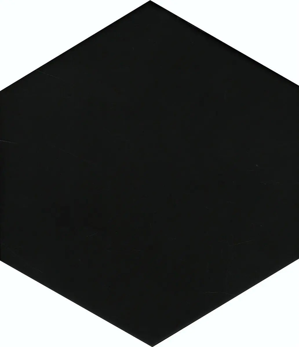 Hexagon Jet Black Porcelain Tile Luxury Tiles